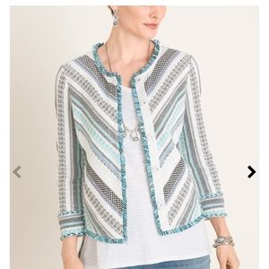 Chico’s Structured Stripe Cardigan size 0